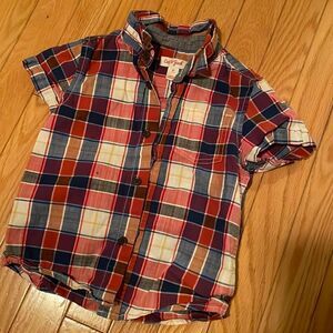 Cat and jack plaid button up shirt